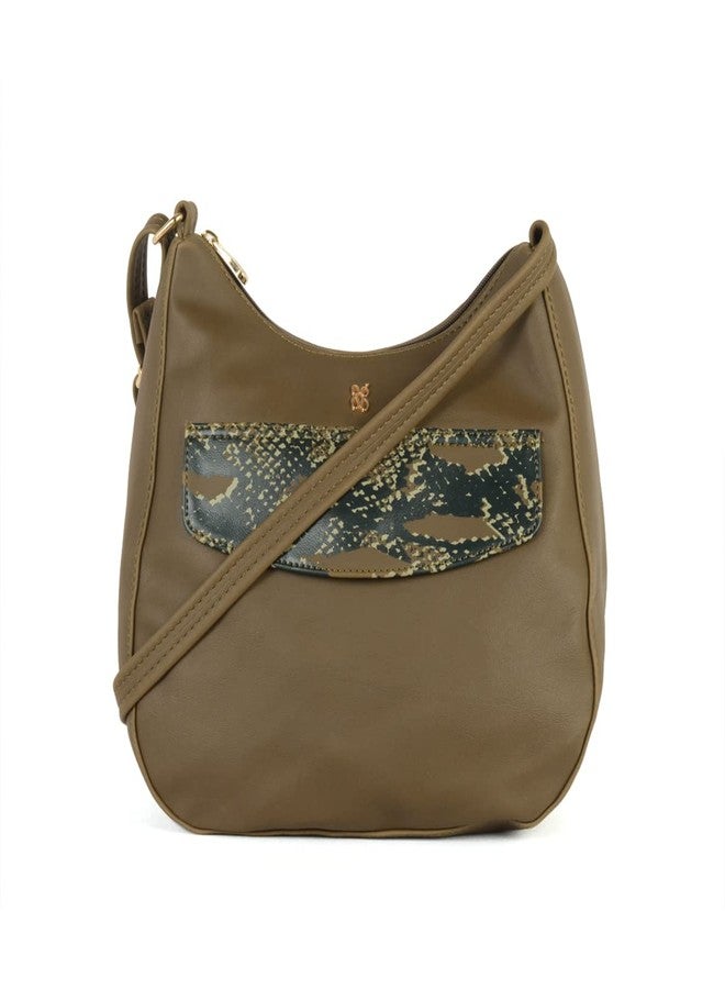 Baggit Women Hobo Handbag (OLIVE) - Image 1